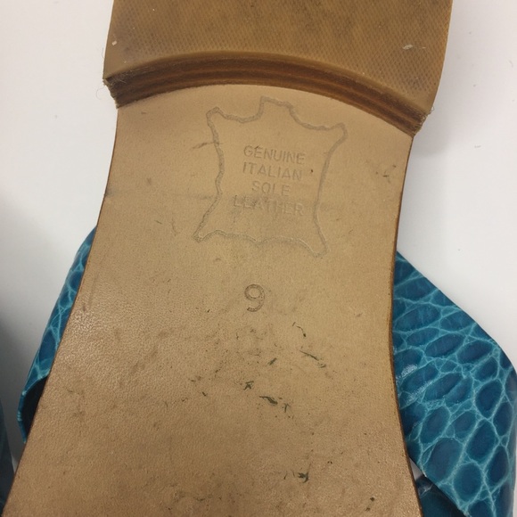 [Eliza B.] Leather Flip Flops/Sandals - Picture 6 of 8